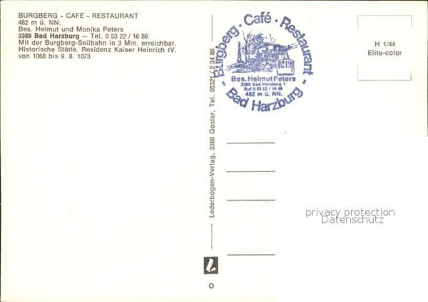 Bad Harzburg Burgberg Cafe Restaurant – Bild 2