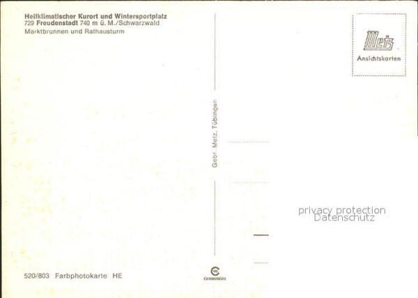Freudenstadt Marktbrunnen und Rathausturm – Bild 2