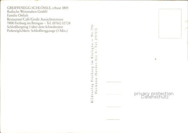 Freiburg Breisgau Greiffenegg Schlössle – Bild 2