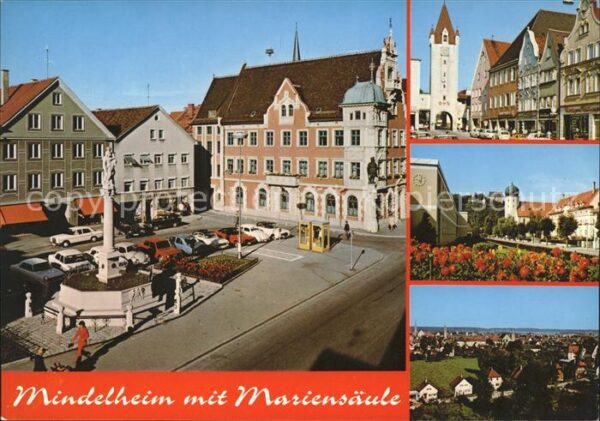 Mindelheim Rathaus Mariensäule Maximilianstrasse O