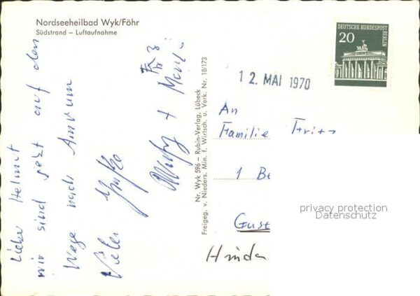 Wyk Foehr Fliegeraufnahme Südstrand – Bild 2