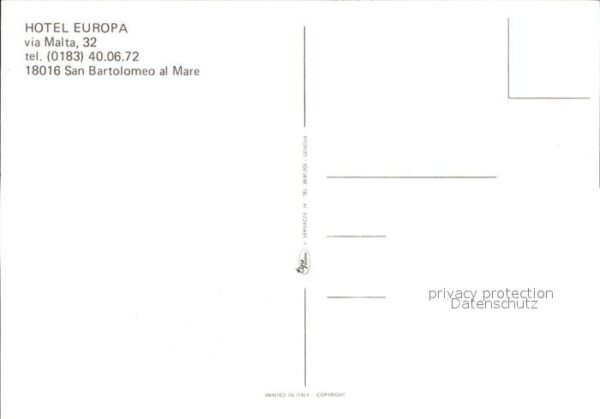San Bartolomeo al Mare Hotel Europa – Bild 2