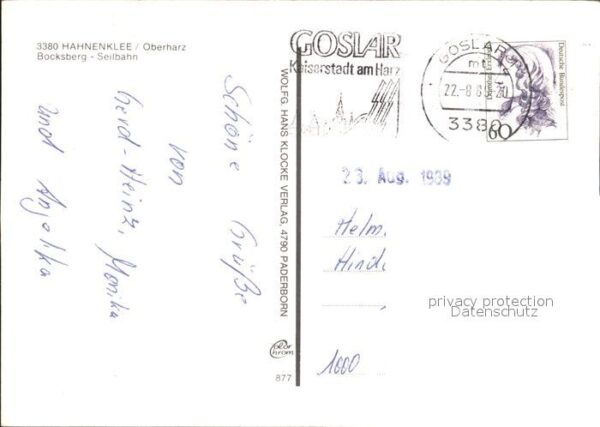 Hahnenklee-Bockswiese Harz Bocksberg Seilbahn – Bild 2