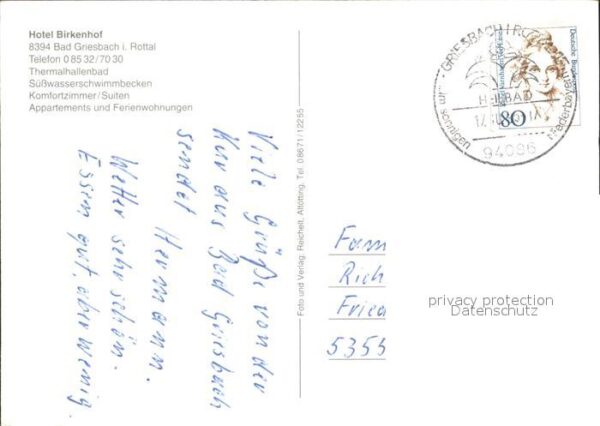 Bad Griesbach Rottal Hotel Birkenhof – Bild 2
