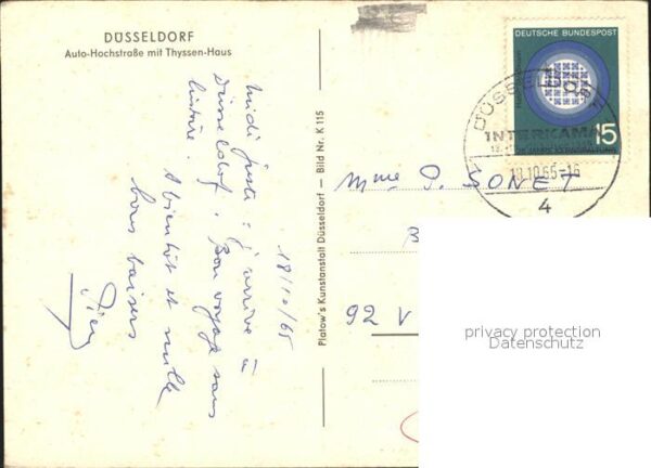 Duesseldorf Auto Hochstrasse Thyssen Haus – Bild 2