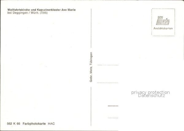Deggingen Wallfahrtskirche Kapuzinerkloster Ave M – Bild 2