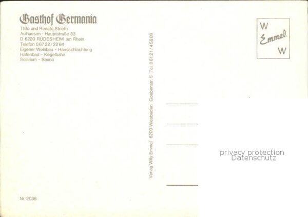 Ruedesheim Rhein Gasthof Germania – Bild 2