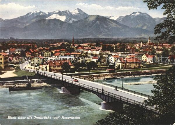 Rosenheim Bayern Innbrücke Wendelstein