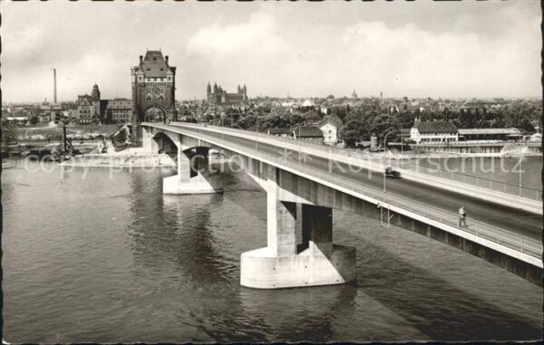 Worms Rhein mit Nibelungenbrücke