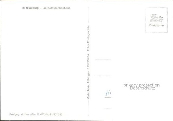 Wuerzburg Fliegeraufnahme Luitpoldkrankenhaus – Bild 2