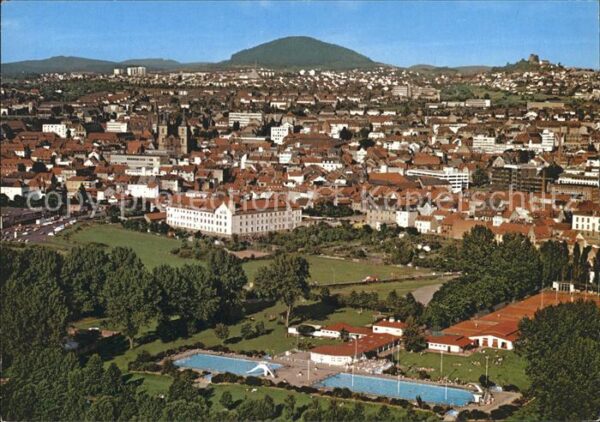 Fulda Fliegeraufnahme mit Schwimmbad Barockst