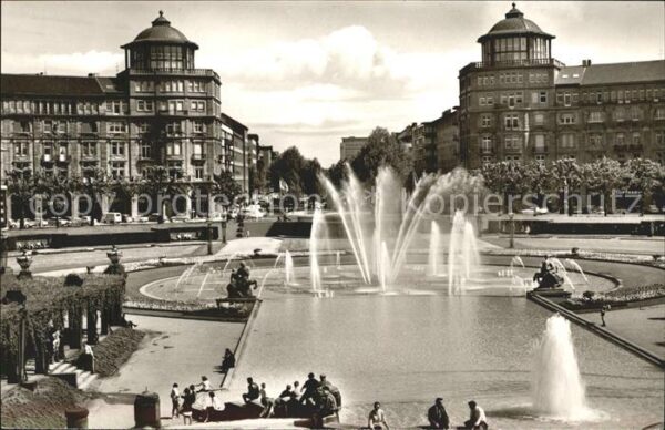 Mannheim Blick vom Wasserturm zur Augusta-Anlage