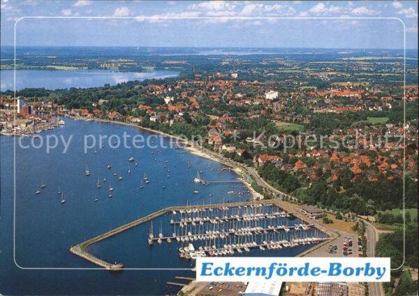 Eckernfoerde Fliegeraufnahme Borby Segelhafen