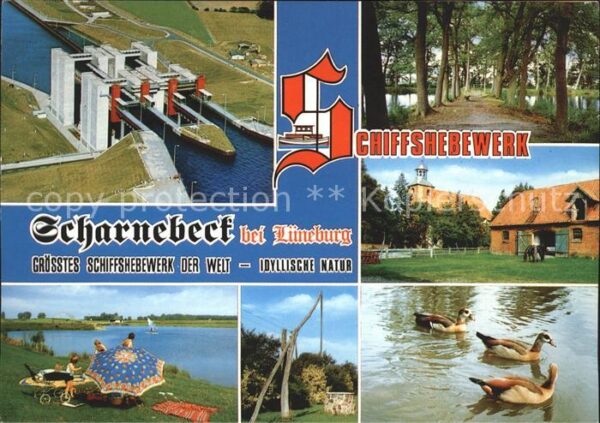 Scharnebeck Lueneburg Schiffshebewerk Fliegeraufnahme