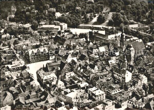 Coburg Fliegeraufnahme Marktplatz Schlossplatz