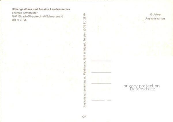 Oberprechtal Gasthaus Pension Landwassereck – Bild 2