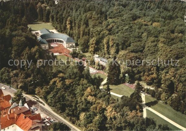 Bad Wildungen Fliegeraufnahme Kurpark mit ParkCafe un