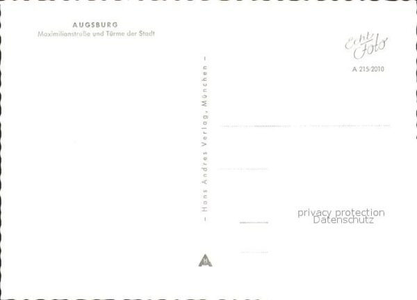 Augsburg Maximilianstrasse und Türme der Stadt – Bild 2