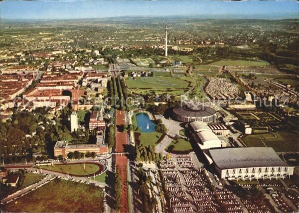 Dortmund Fliegeraufnahme Westfalenhalle und Flor