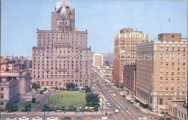 Vancouver British Columbia Georgia St looking Court House Hotel Va