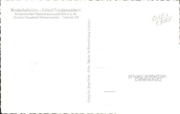 Friedenweiler Kinderheilstätte Schloss Friedenweiler – Bild 2
