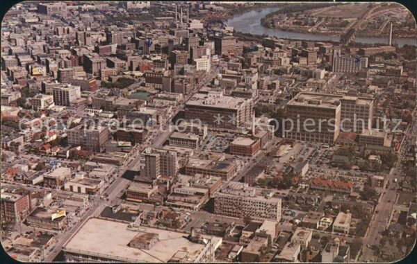 Winnipeg Fliegeraufnahme Part Downtown Business