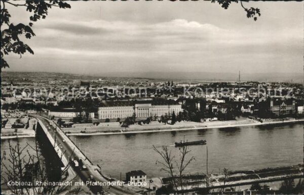 Koblenz Rhein Rheinansicht Pfaffendorfer Brücke
