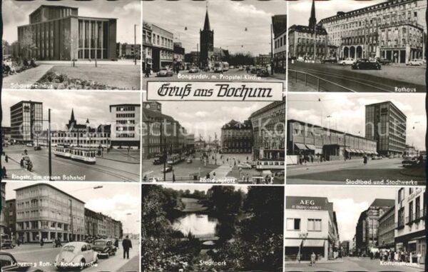 Bochum Rathaus Stadtbad Stadtwerke Park Bahnho