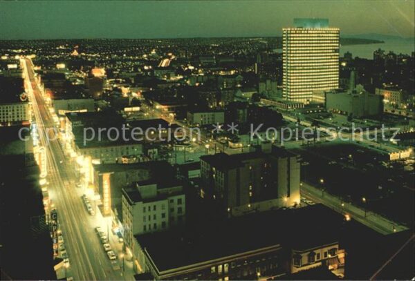 Vancouver British Columbia Owl Roof Top View Granville Street Hydr