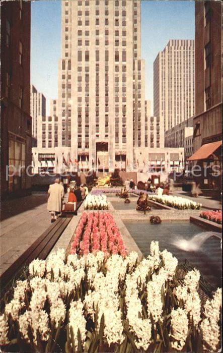 New York City Rockefeller Center Garden Plaza