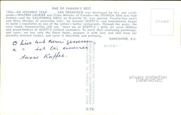 Vancouver British Columbia Historic Year San Francisco – Bild 2