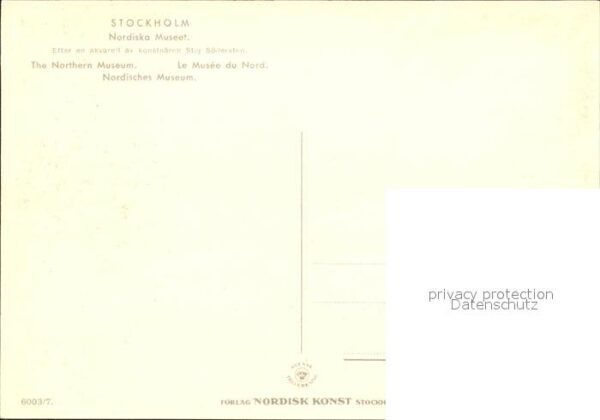 Stockholm Nordisches Museum akvarell Stig Söderst – Bild 2