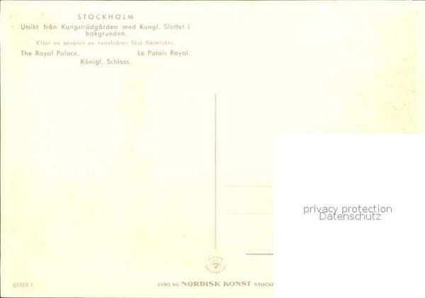 Stockholm Königl Schloss akvarell Stig Södersten – Bild 2