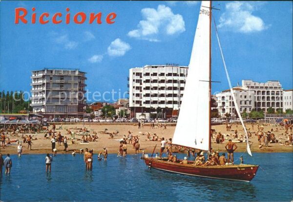 Riccione Hotel Segelboot Strand