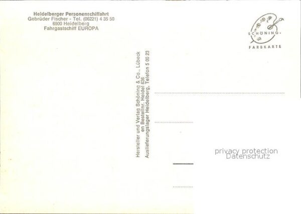 Heidelberg Neckar Personenschiffahrt Fahrgastschiff Europ – Bild 2