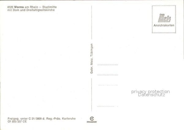 Worms Rhein Stadtmitte Dom Dreifaltigkeitskirche – Bild 2