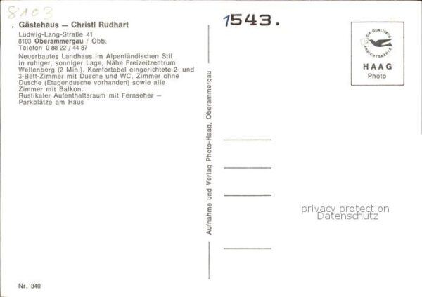 Oberammergau Gästehaus Christl Rudhart – Bild 2