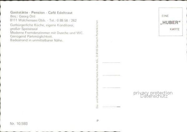 Walchensee Gaststätte Pension Cafe Edeltraut – Bild 2