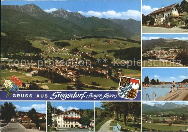 Siegsdorf Oberbayern Schwimmbad Gasthof Alte Post Teilansich