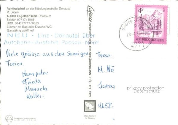 Engelhartszell Donau Oberoesterreich Ronthalerhof Nibelungenstrasse – Bild 2