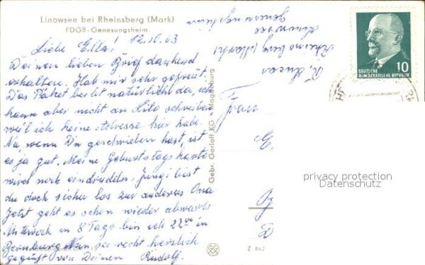 Rheinsberg Linowsee FDGB Genesungsheim – Bild 2
