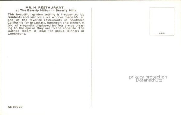 Beverly Hills California Beverly Hilton Restaurant – Bild 2