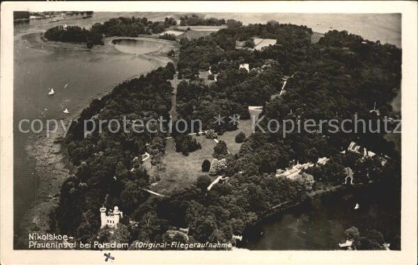 Nikolskoe Berlin Pfaueninsel Potsdam Fliegeraufnahme
