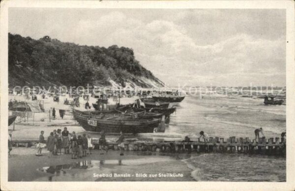 Bansin Ostseebad Steilküste Boote Strand