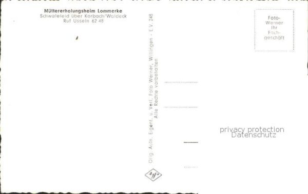 Schwalefeld Müttererholungsheim Lommerke – Bild 2