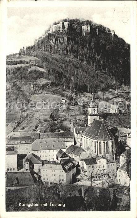 Koenigstein Saechsische Schweiz Königstein mit Festung
