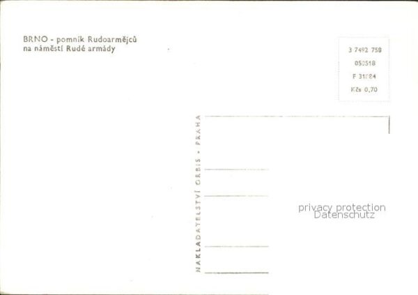 Brno Bruenn pomnik Rudoarmejcu namesti Rude armady – Bild 2