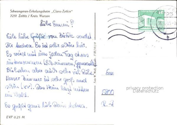 Zeititz Schwangeren Erhlungsheim Clara Zetkin – Bild 2