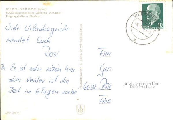 Wernigerode Harz FDGB Erholungsheim Georgij Dimitroff Ei – Bild 2