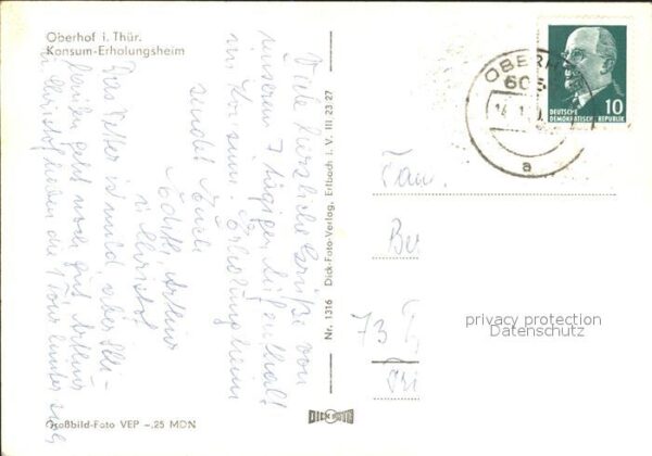 Oberhof Thueringen Konsum Erholunsgheim – Bild 2